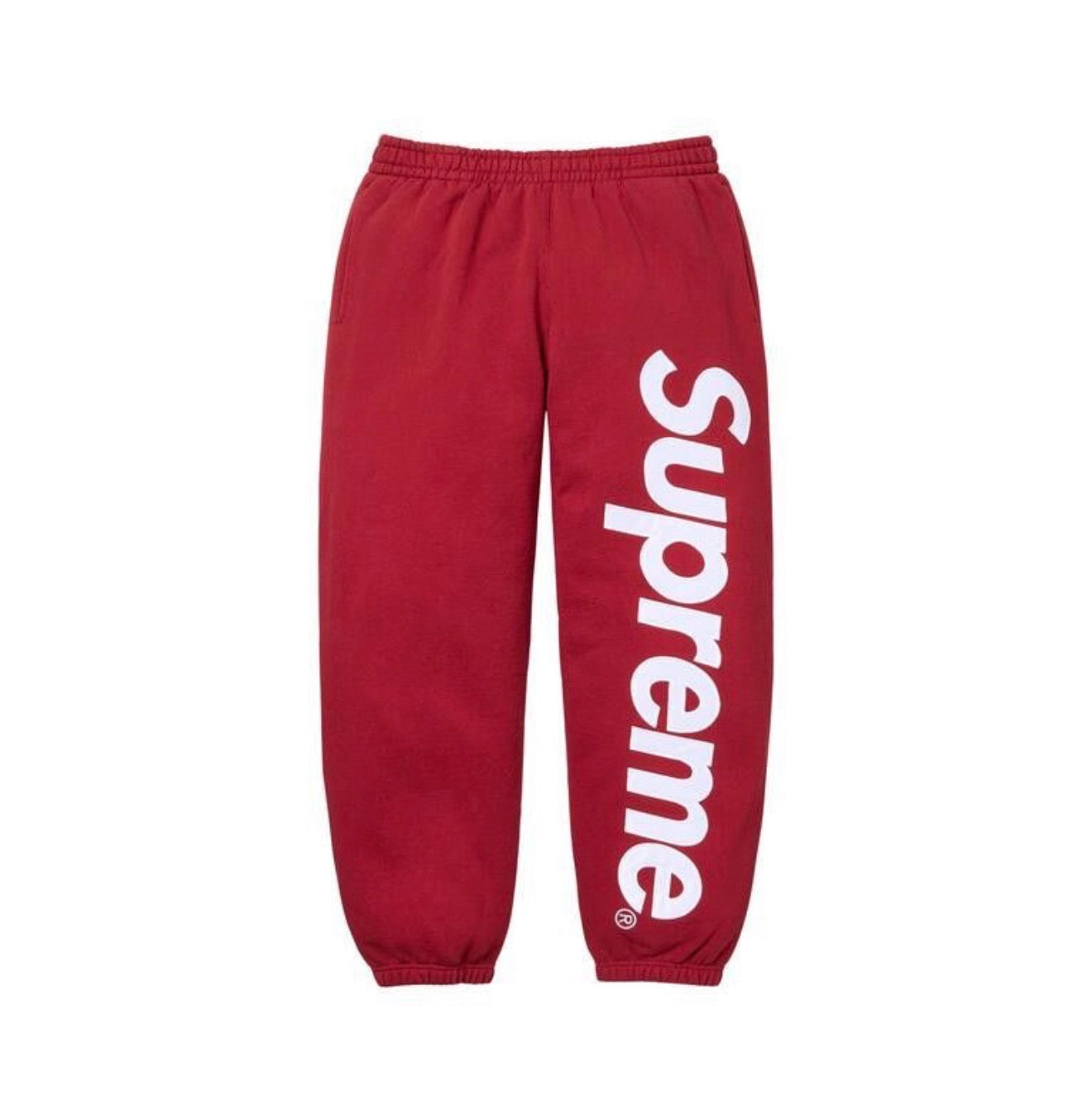 Supreme Satin Applique Sweatsuit Dark Red