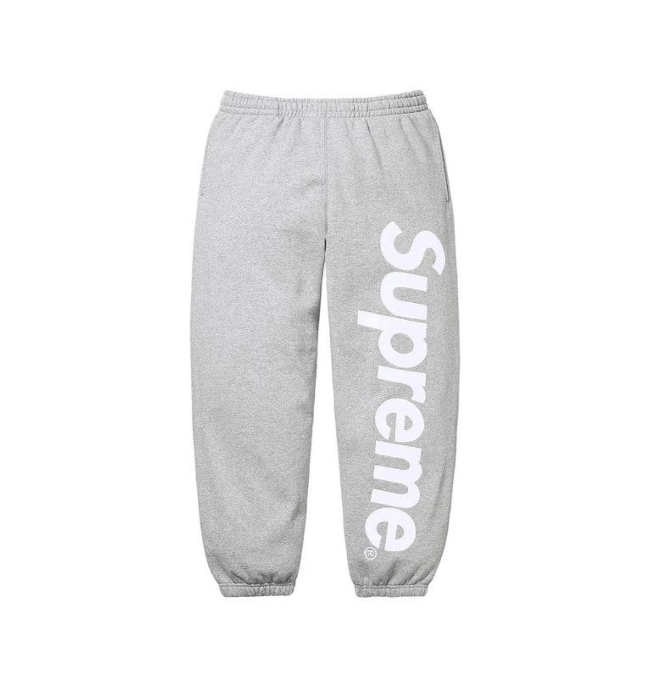 Supreme Satin Applique Sweatsuit Heather Grey