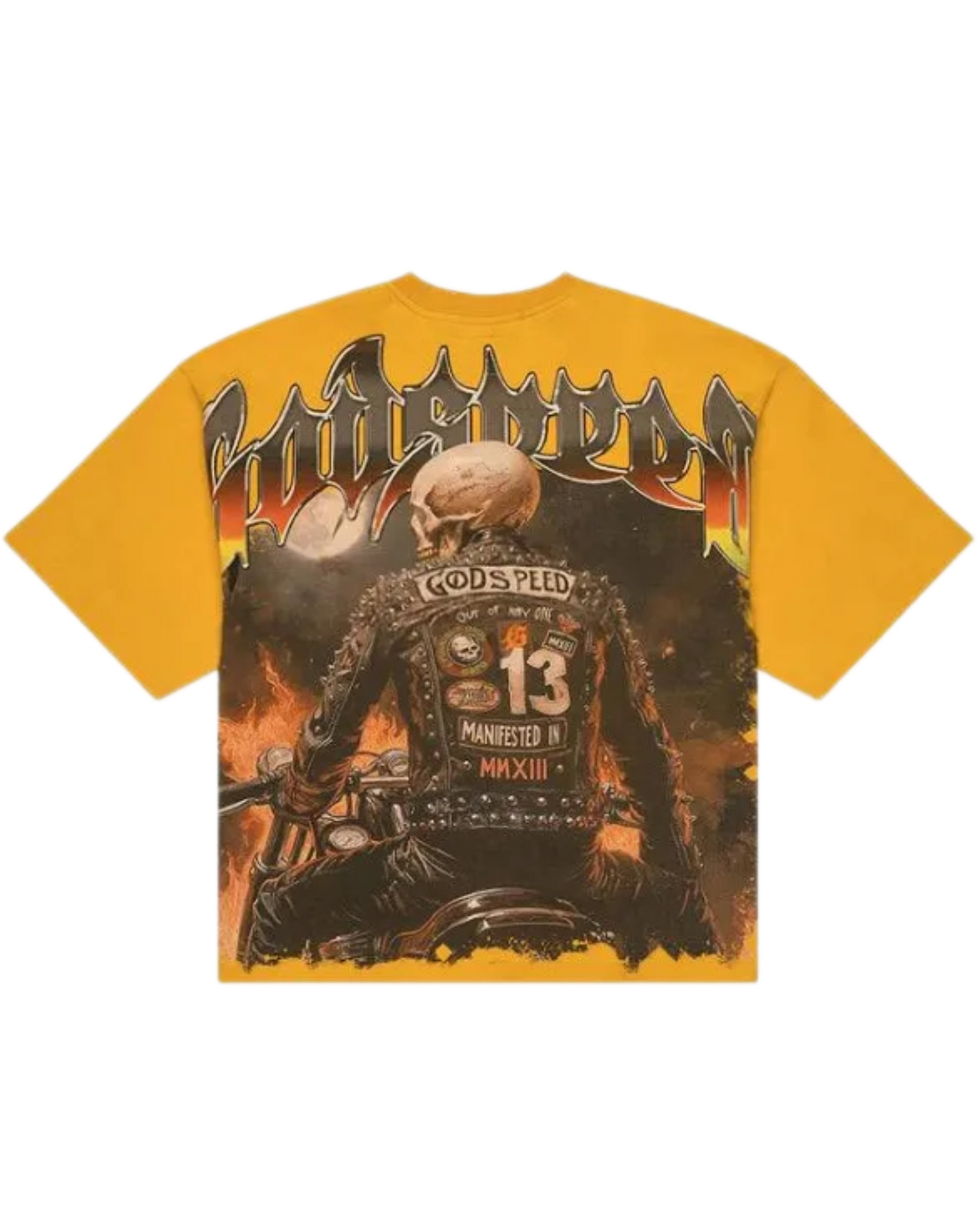 Godspeed Biker Nation T-Shirt Yellow
