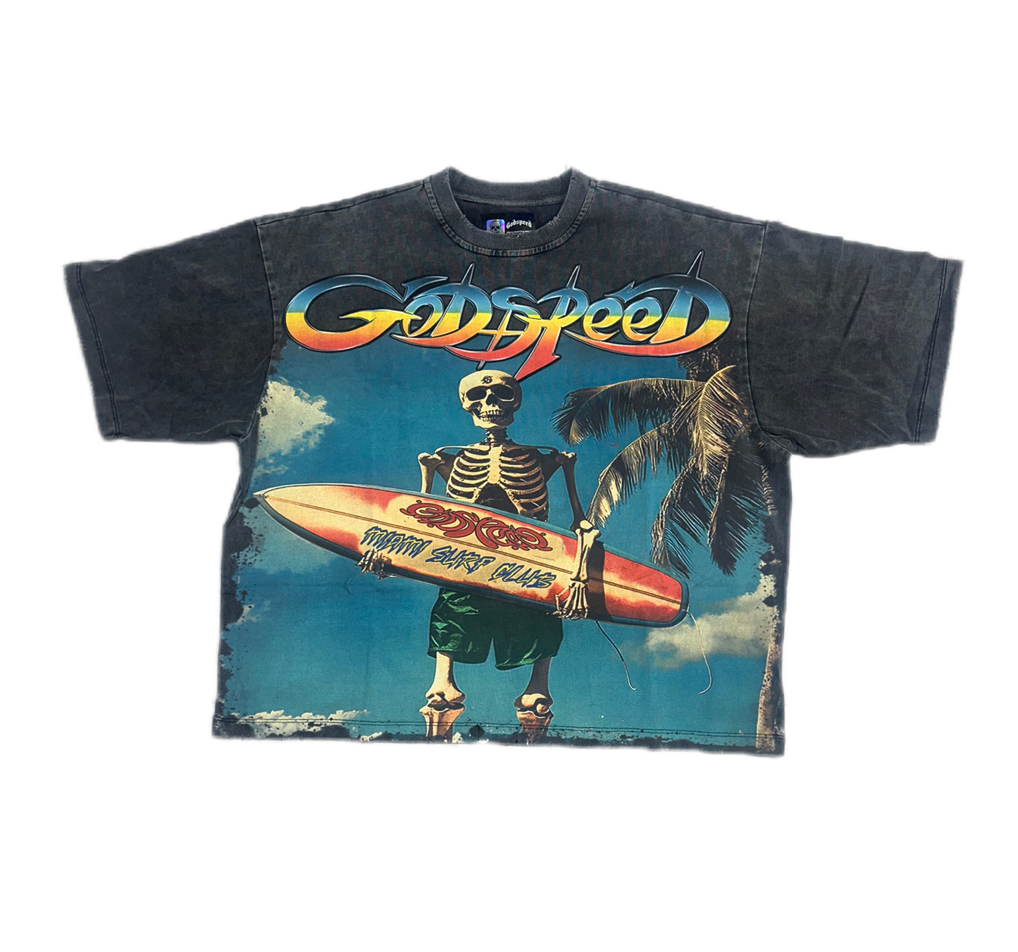 Godspeed Miami Surf Club T-Shirt Wash Black