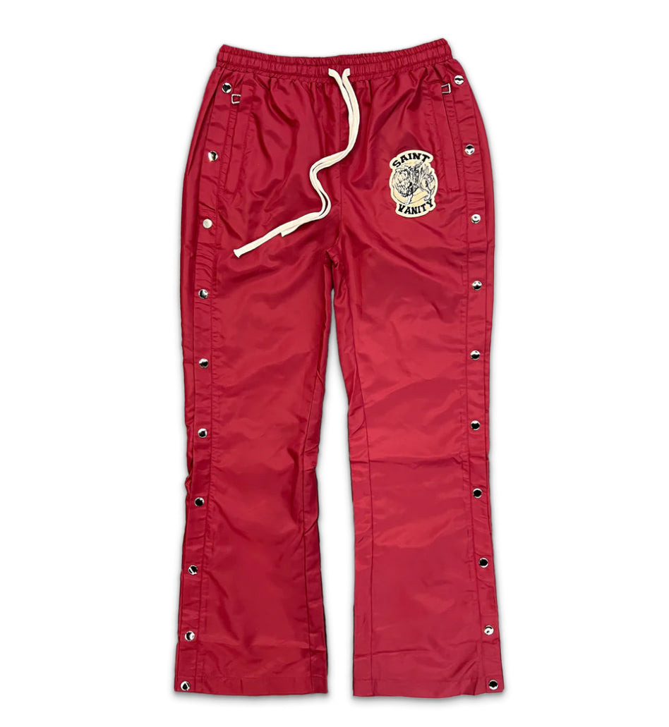Saint Vanity Nylon Track Pants Maroon