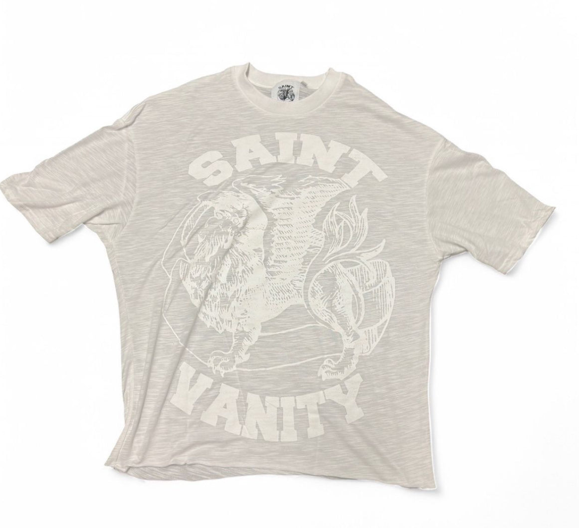 Saint Vanity Griffin T-Shirt White on White