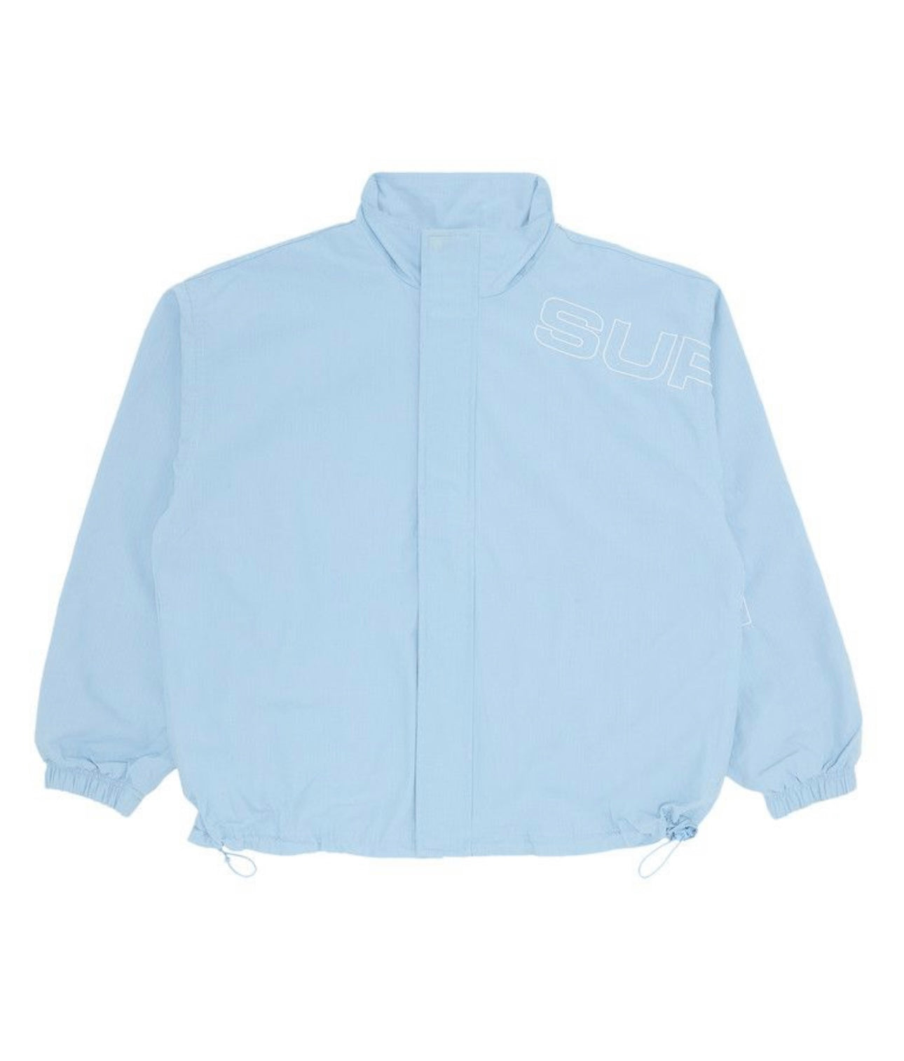 Supreme Spellout Embroidered Ripstop Track Jacket Light Blue