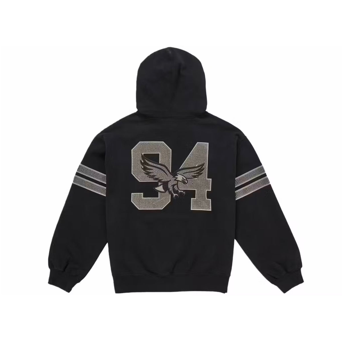 Supreme Rhinestone Eagle Hoodie Black