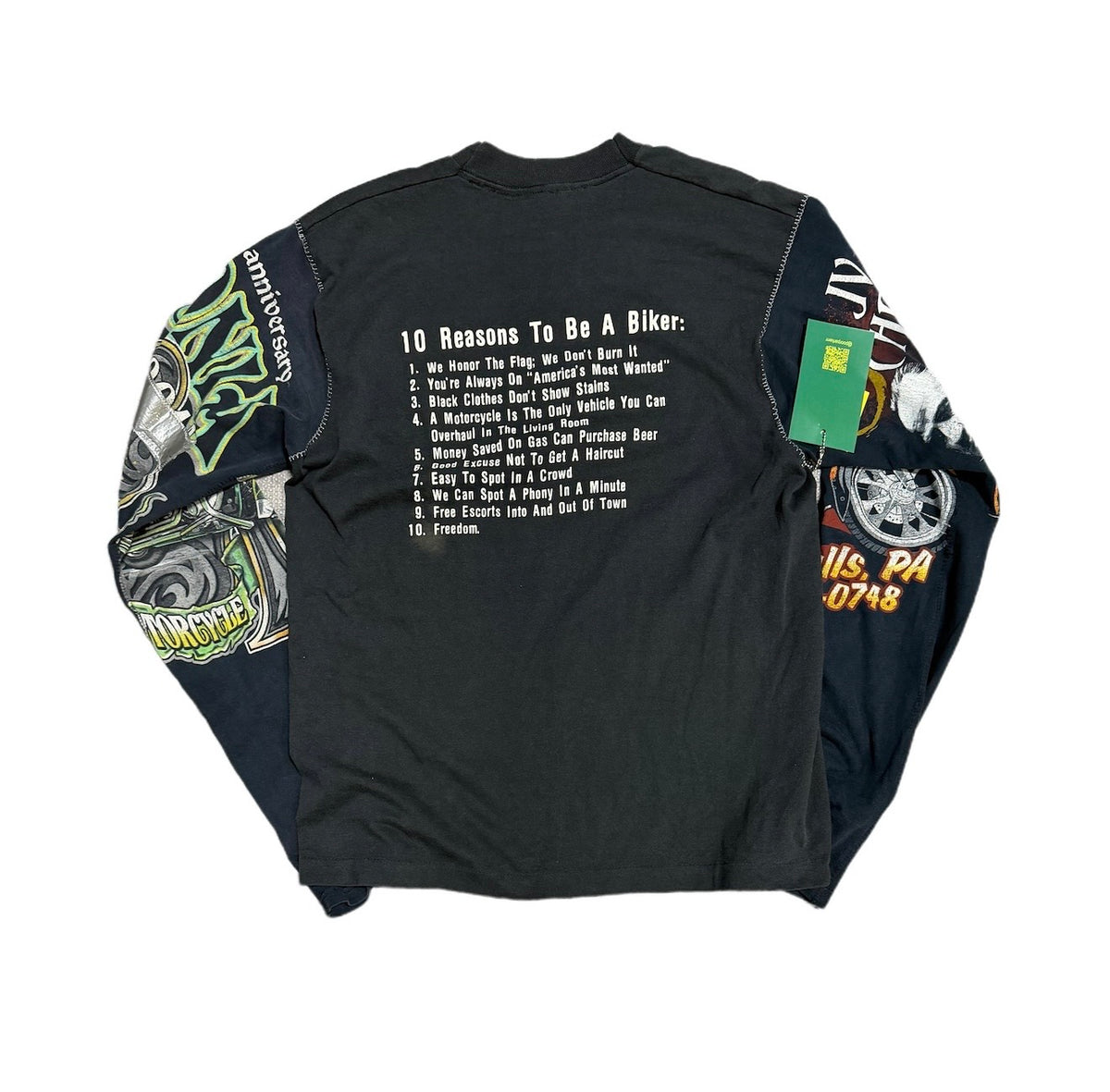 Poor Parker 10 Reasons To Be A Biker Long Sleeve Black