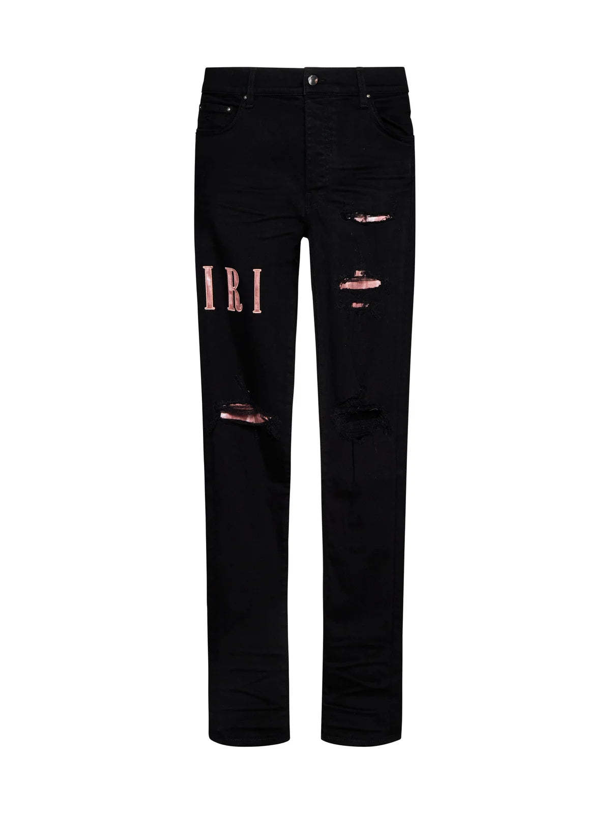 Amiri Jeans Pink Tie Dye Core Logo Black