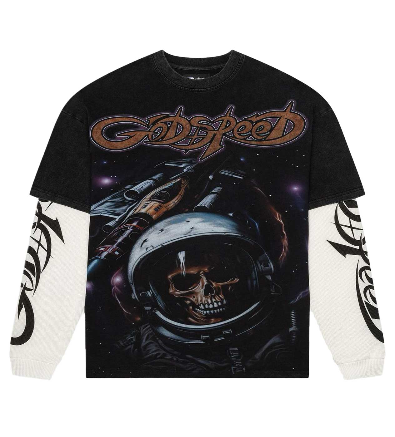 Godspeed Space Traveler Layered Long Sleeve Black
