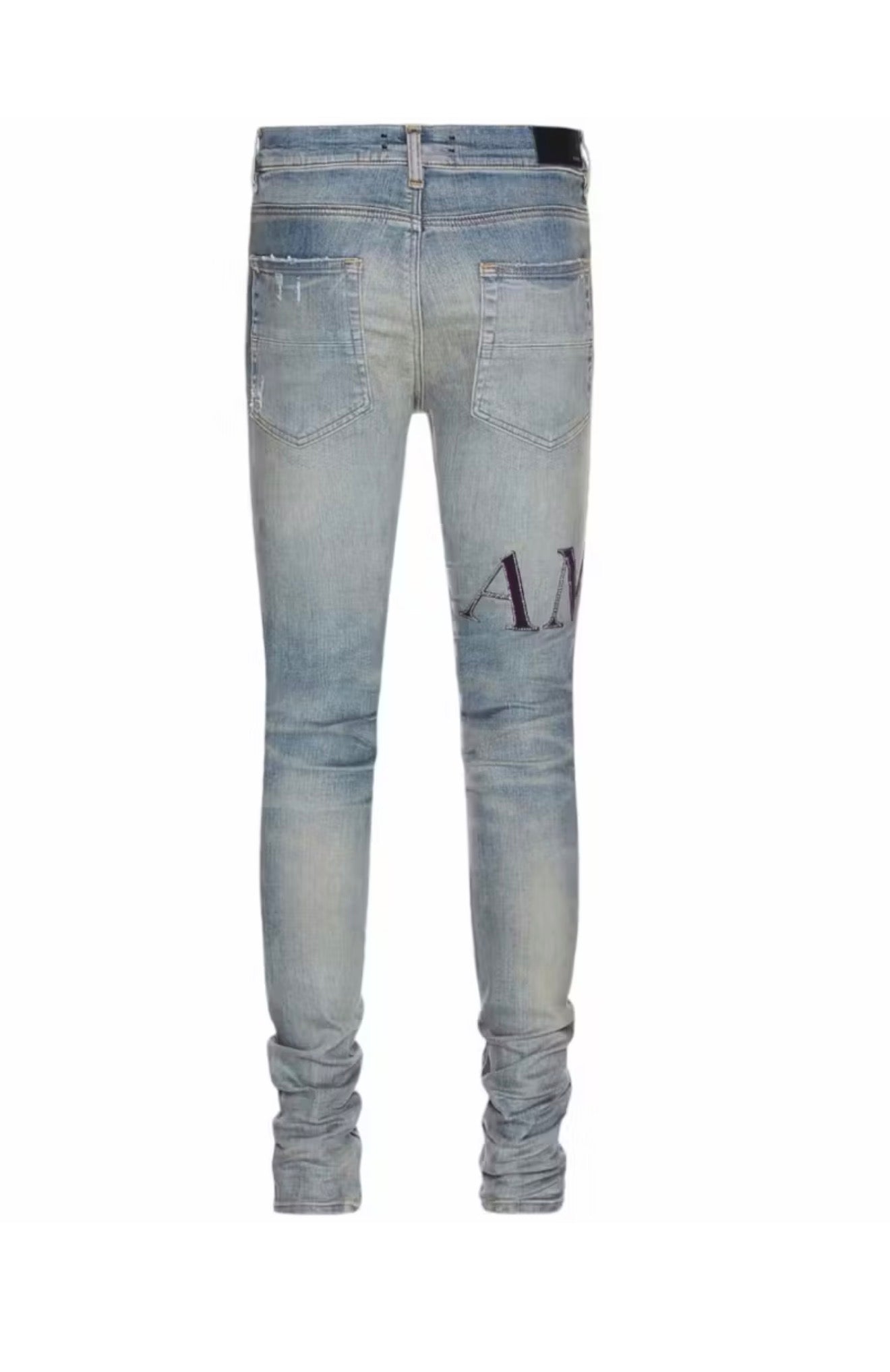 Amiri Jeans Serif Purple Logo Clay Indigo