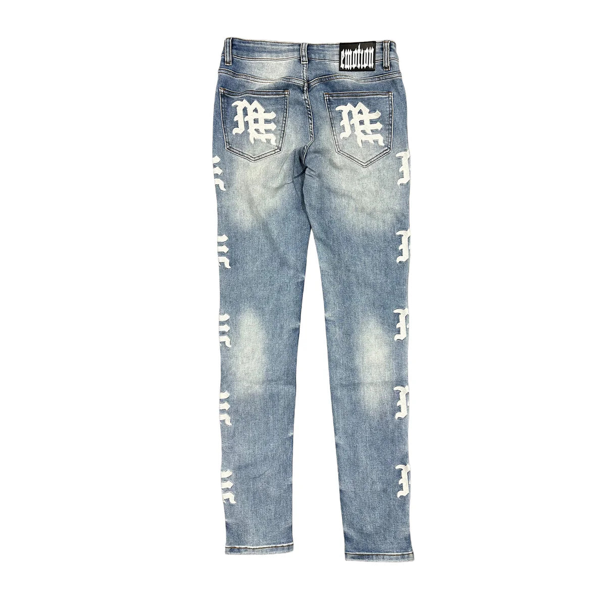 Mixed Emotion Monogram Jeans Blue