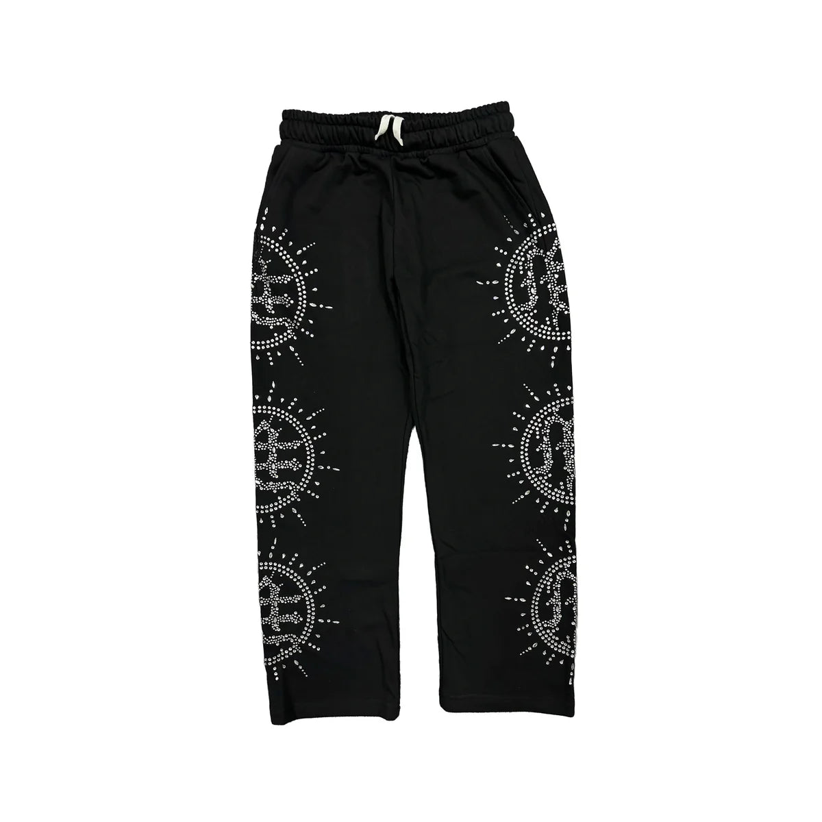 Mixed Emotion Eclipse Rhinestone Sweatsuit Black