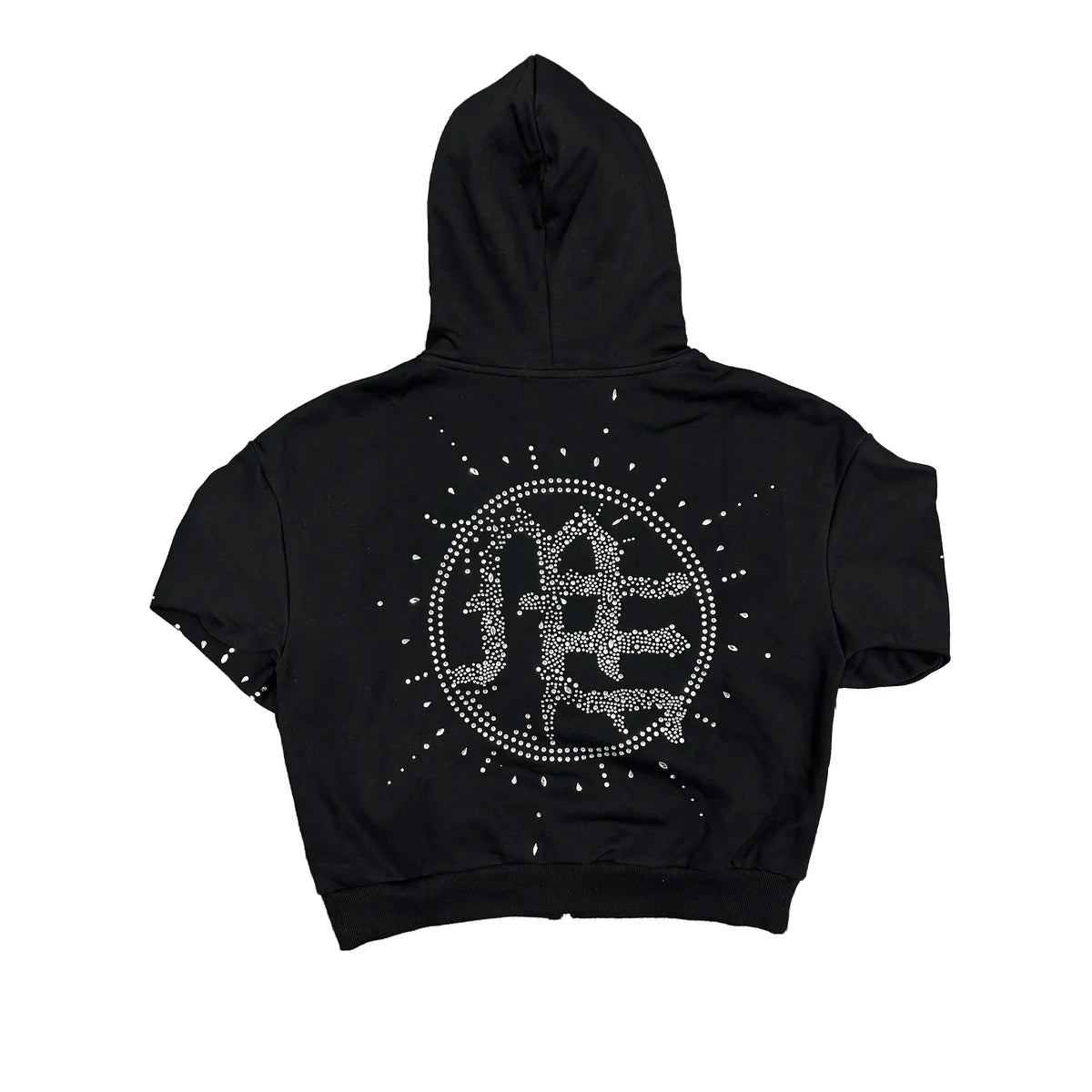 Mixed Emotion Eclipse Rhinestone Sweatsuit Black
