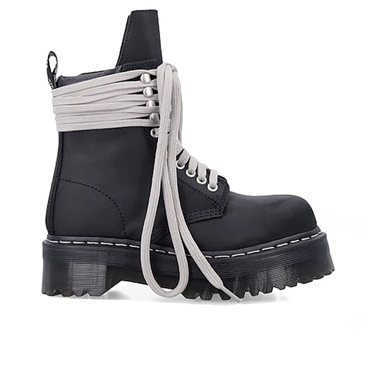 Rick Owens DRKSHDW Dr Martens Quad Sole Steel Toe Boot Black