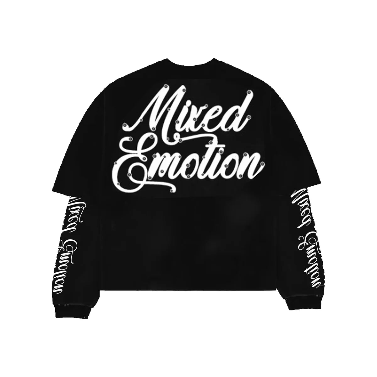 Mixed Emotion Blur Thermal Long Sleeve Black