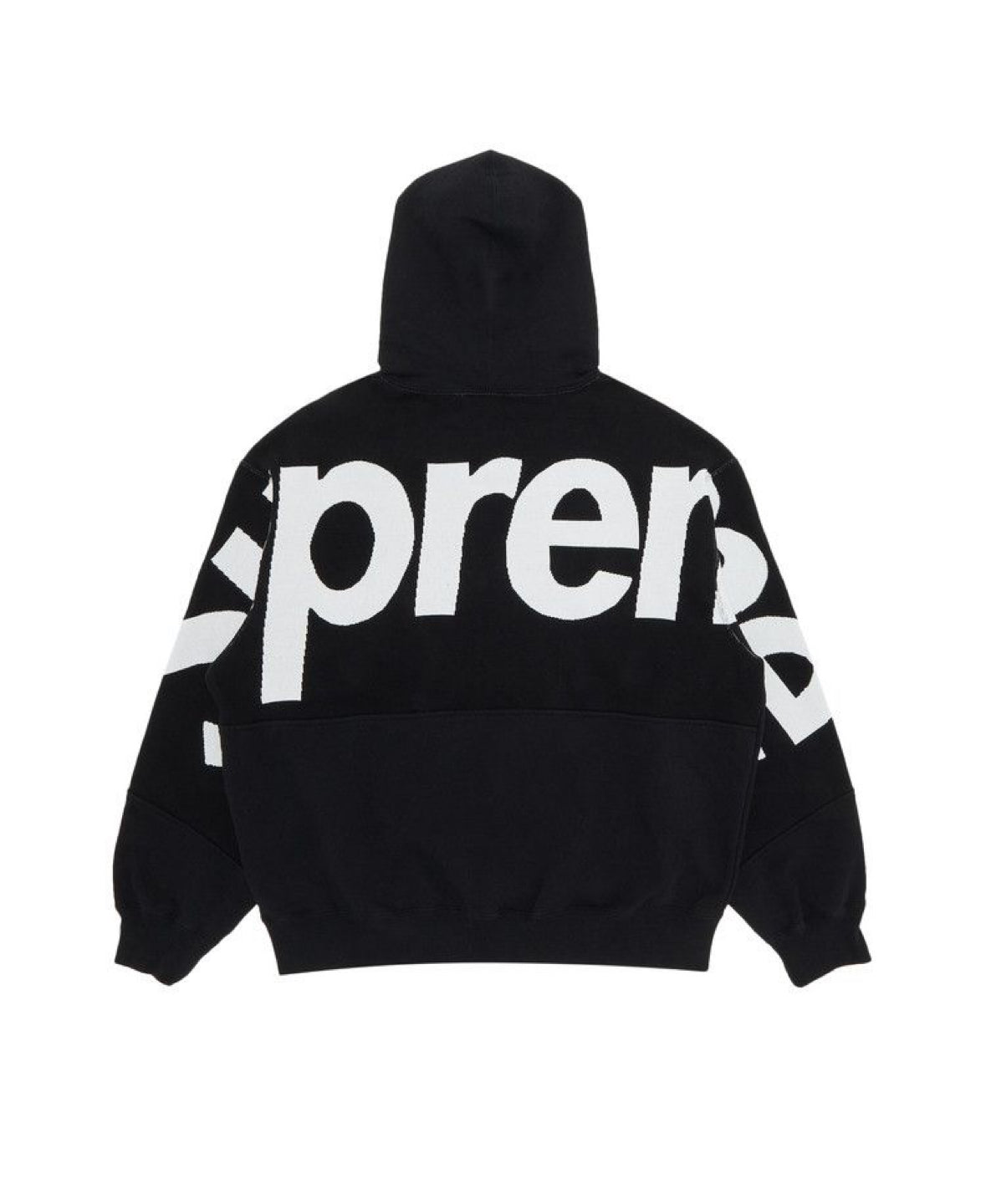 Supreme Big Logo Jacquard Hoodie Black
