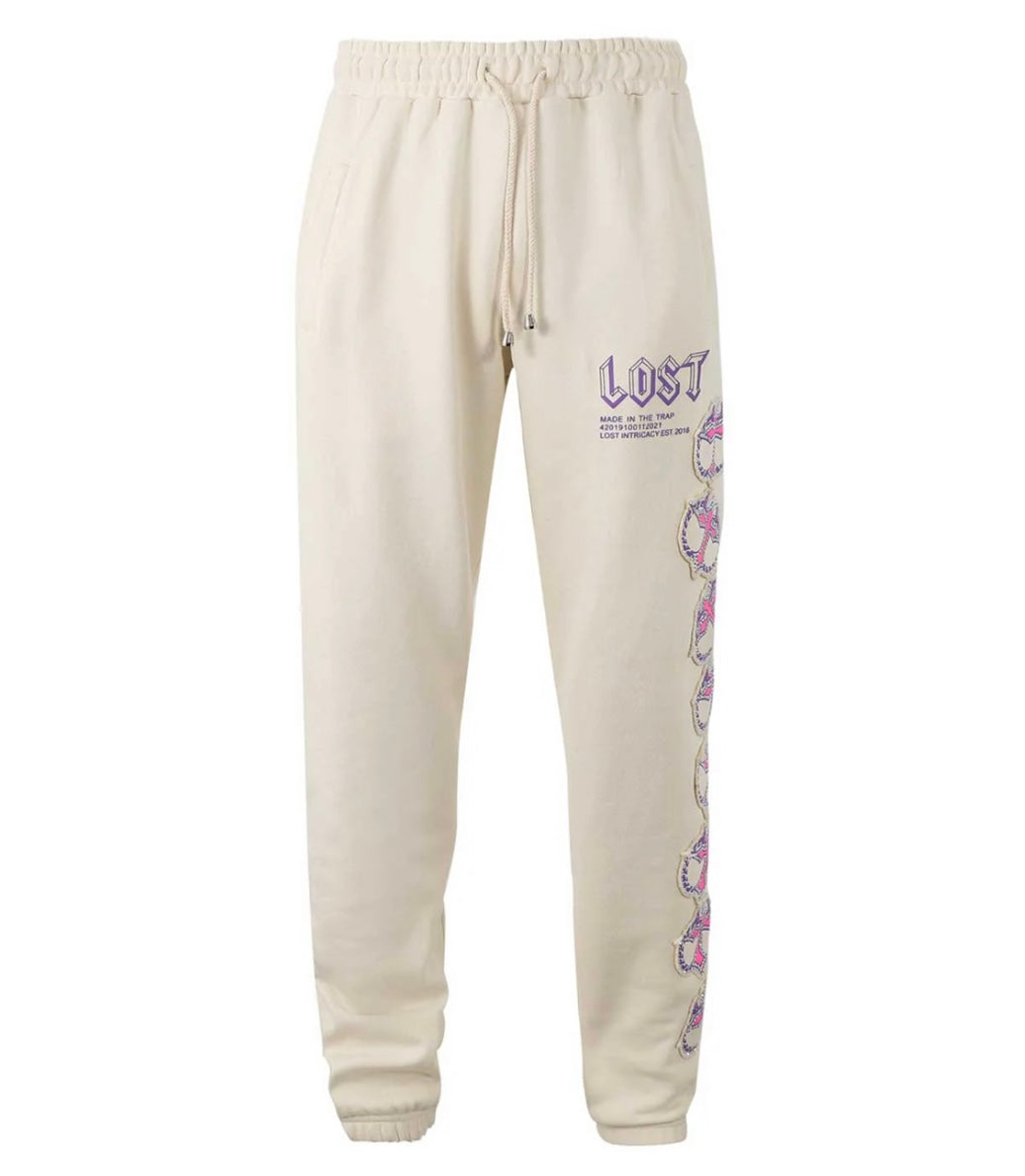 Lost Intricacy Mitt Sweatpants Cream/Pink