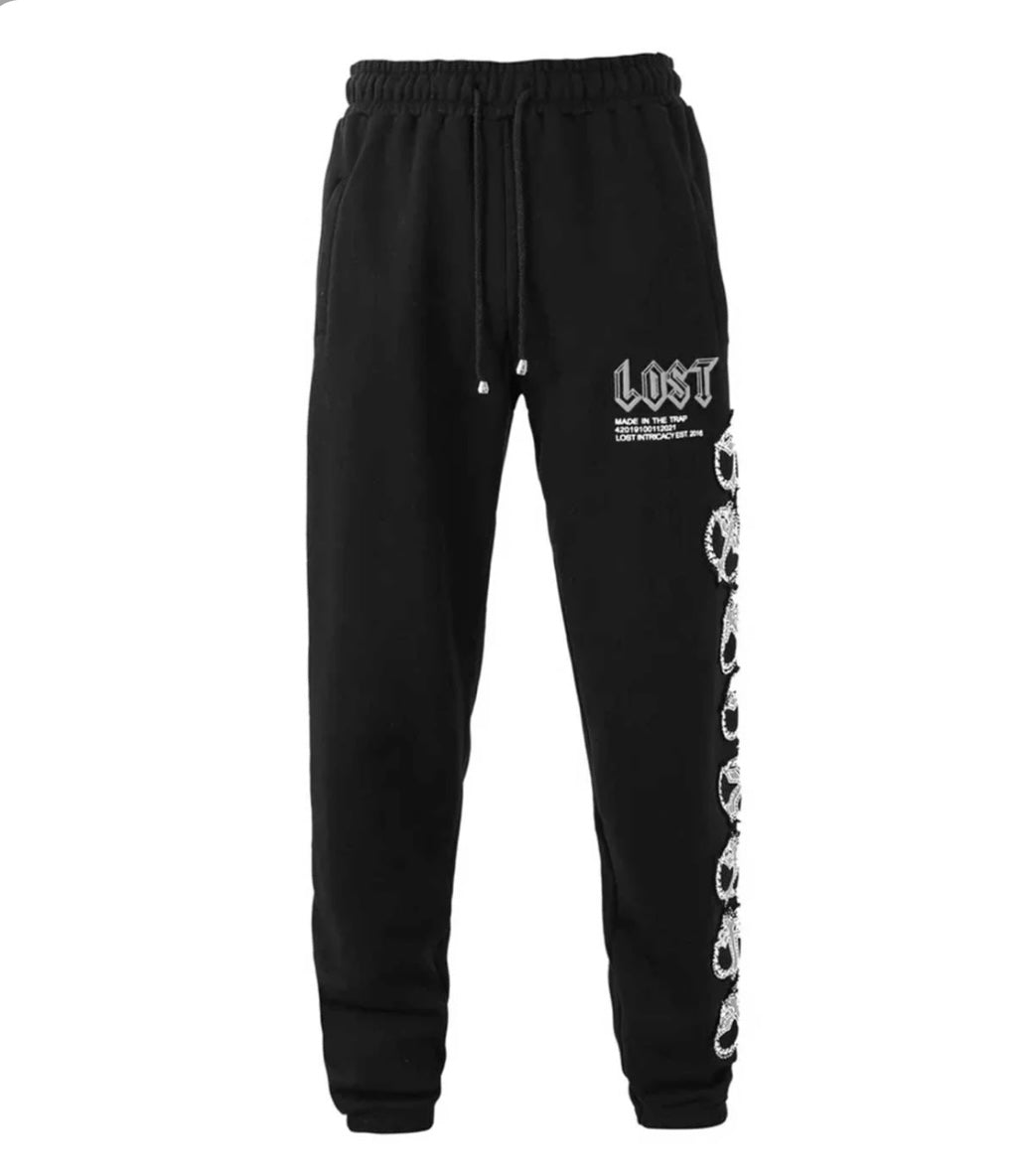 Lost Intricacy Mitt Sweatpants Black/White