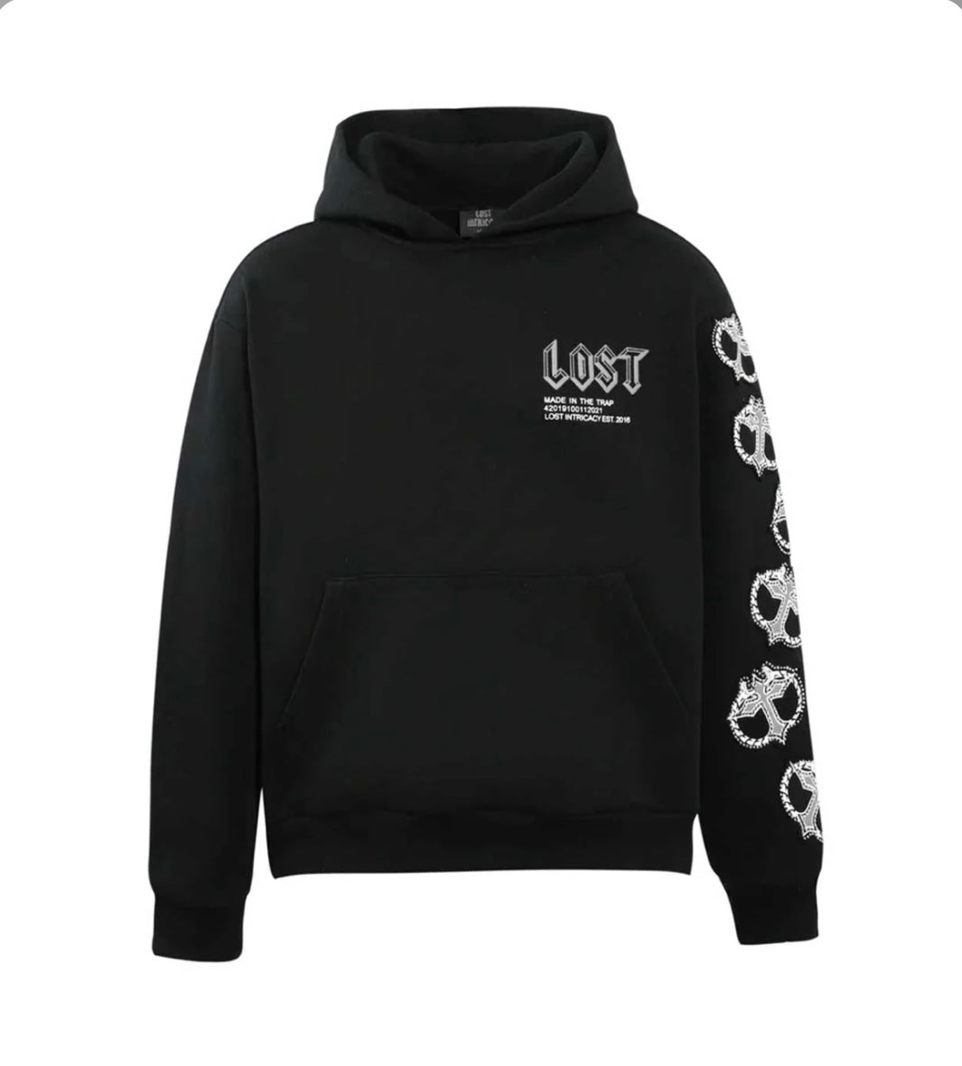 Lost Intricacy Mitt Hoodie Black/White