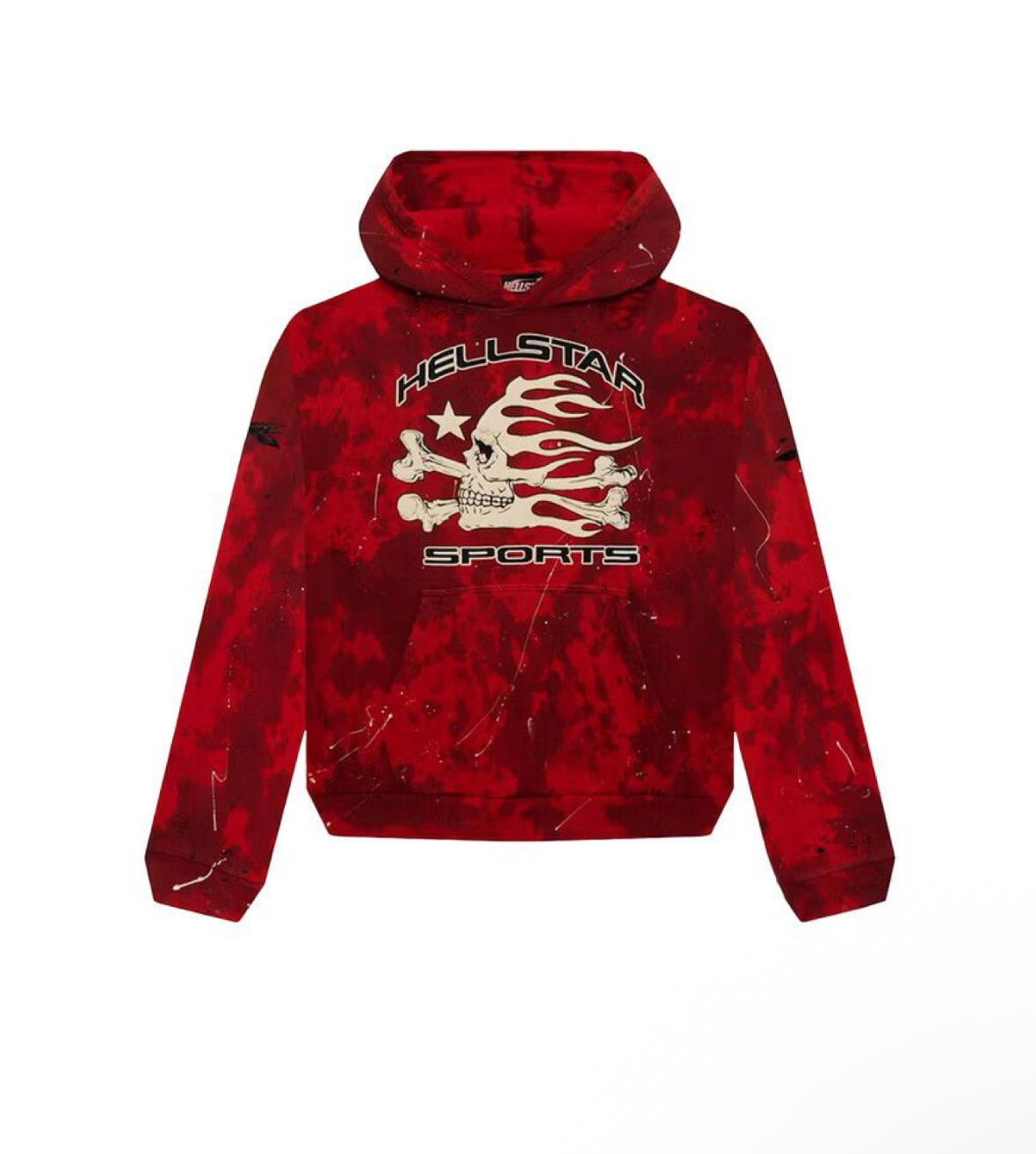 Hellstar Sports Tie-Dye Skull Hoodie Red