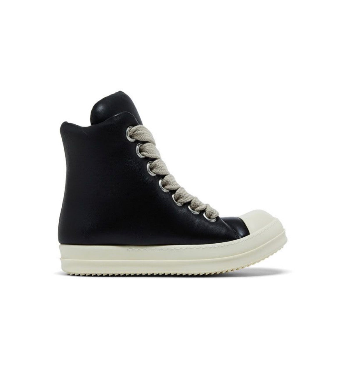 Rick Owens Jumbo Lace Padded Leather High Black/Milk