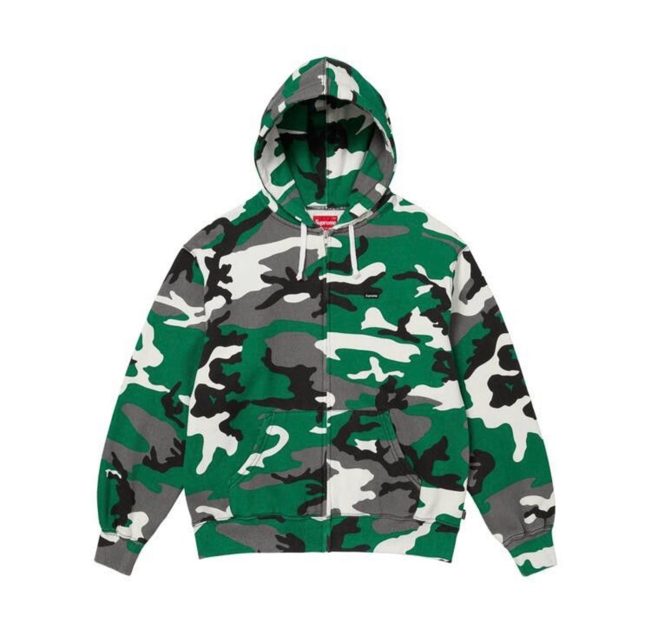 Supreme Small Box Zip-Up Green Camo