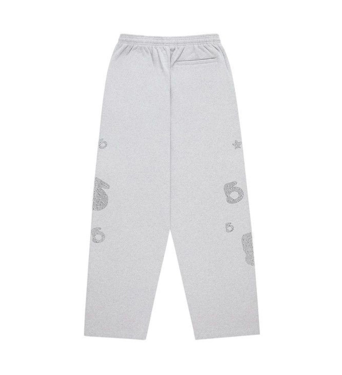 Sp5der Rhinestone Beluga Sweatsuit Heather Grey