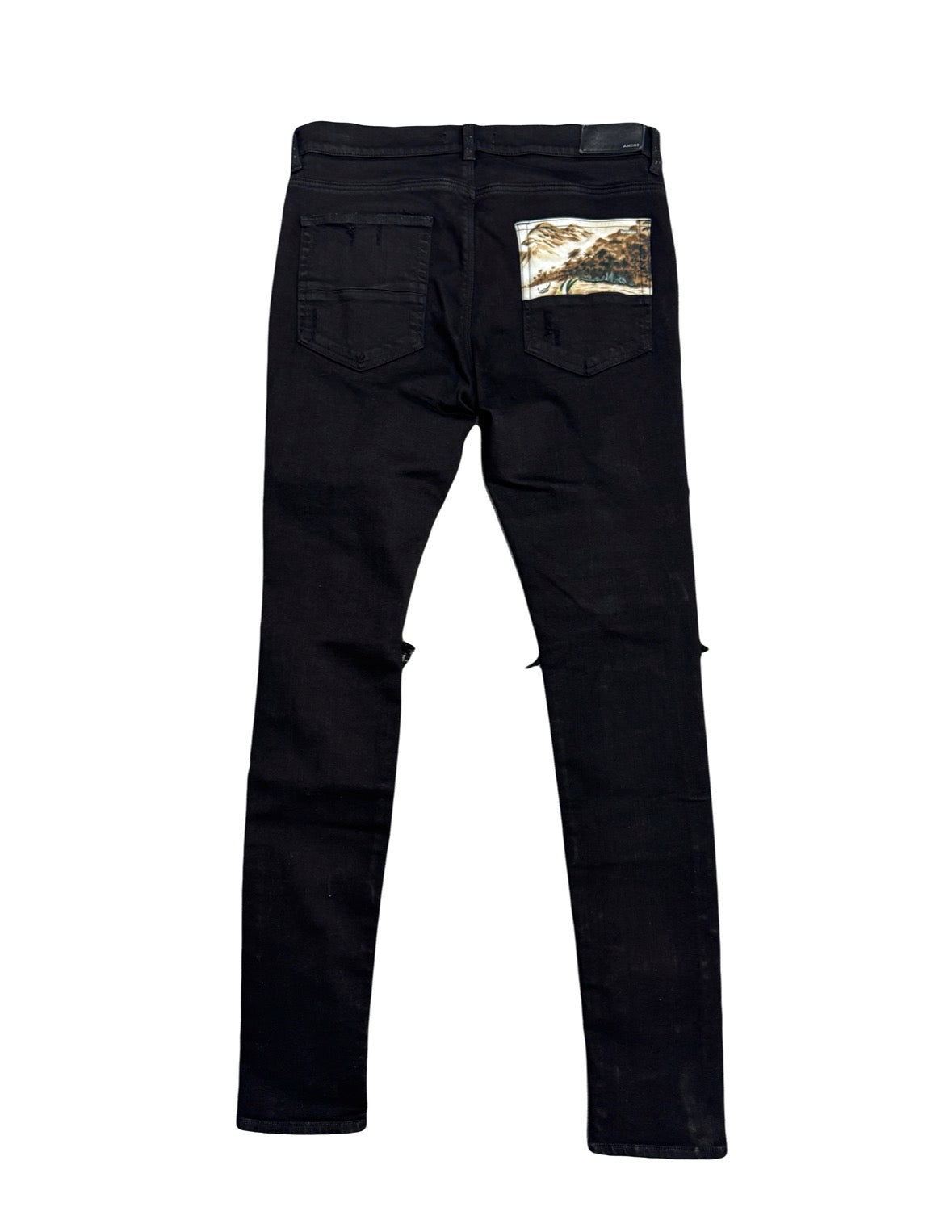 Amiri Jeans Hawaiian Star Patch Black (PREOWNED)