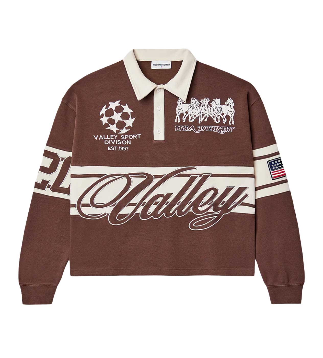 Vale Forever Chocolate Derby Rugby Long Sleeve Brown
