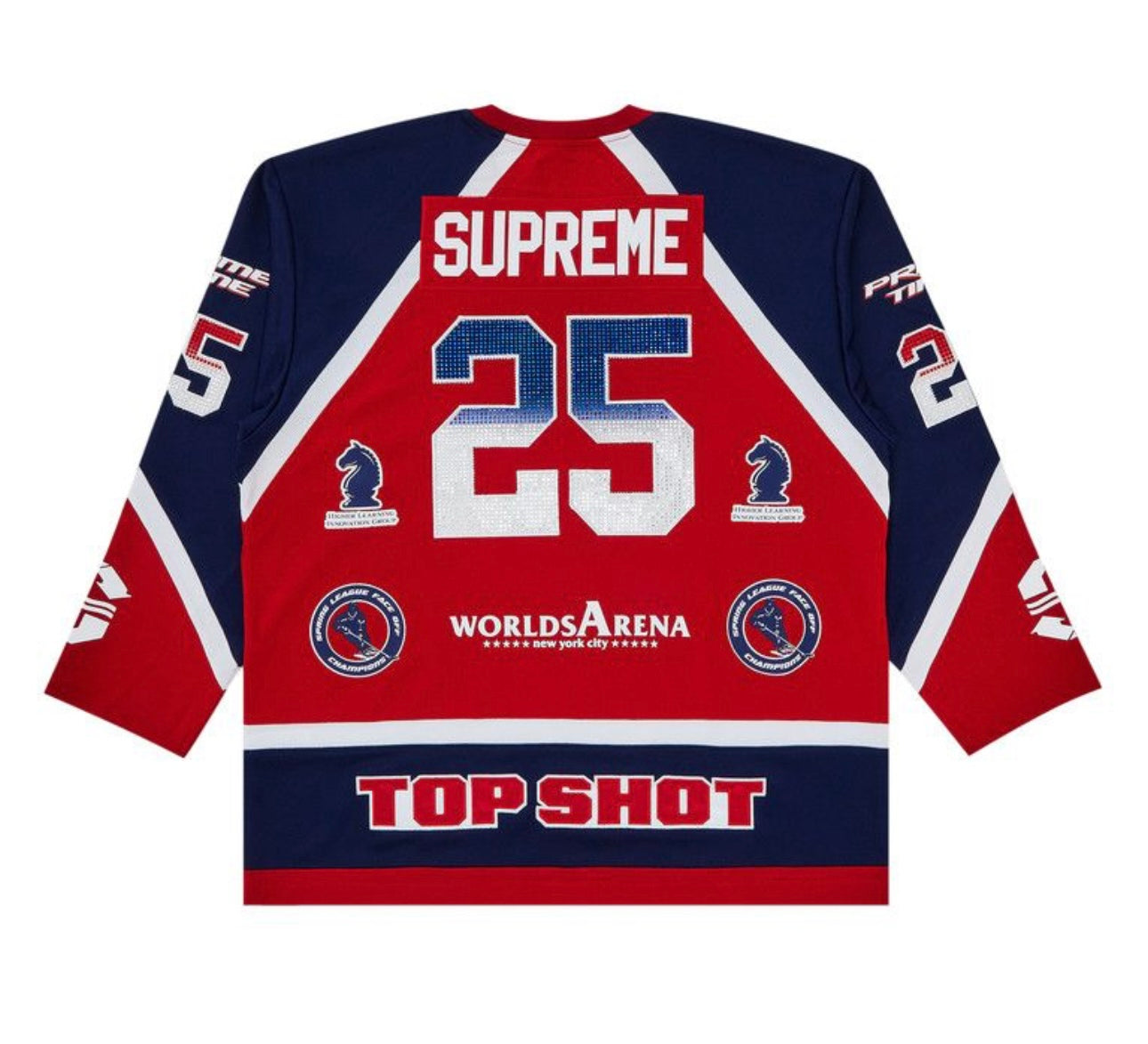 Supreme Rhinestone Hockey Jersey Red