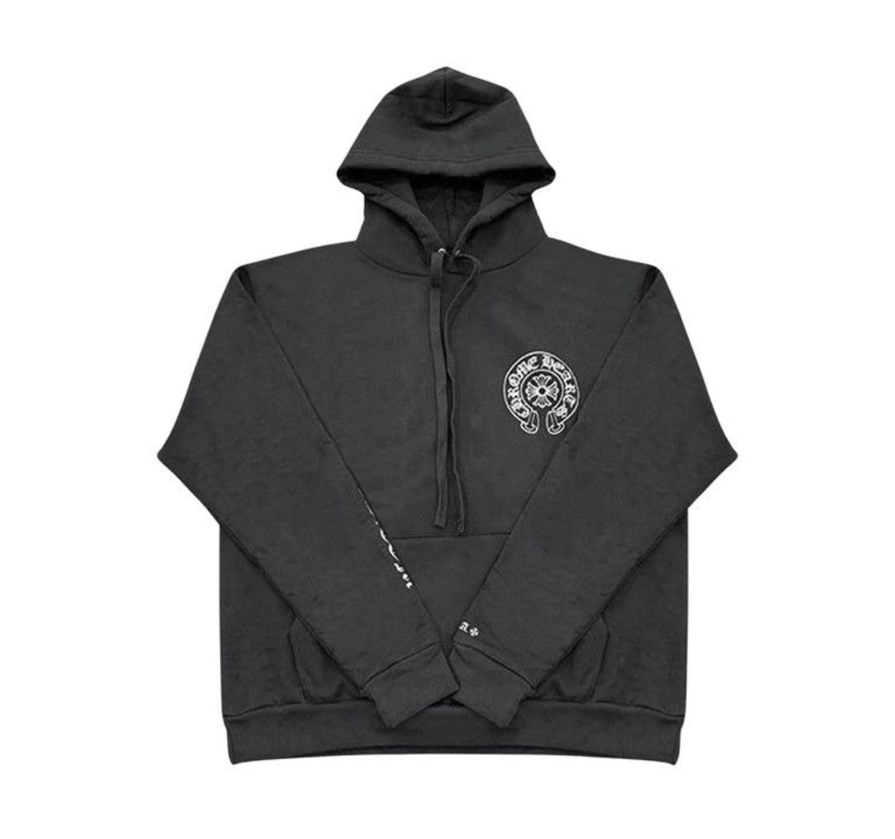 Chrome Hearts Silver Glitter Hoodie Black