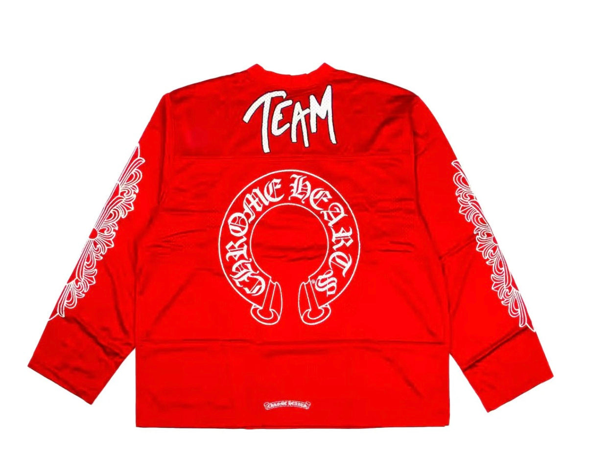 Chrome Hearts Matty Boy Mesh Long Sleeve Jersey Red