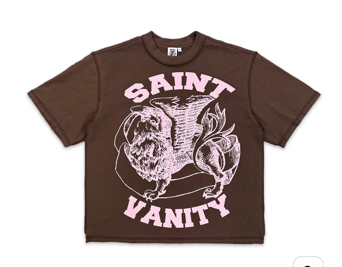 Saint Vanity Griffin T-Shirt Brown/Pink
