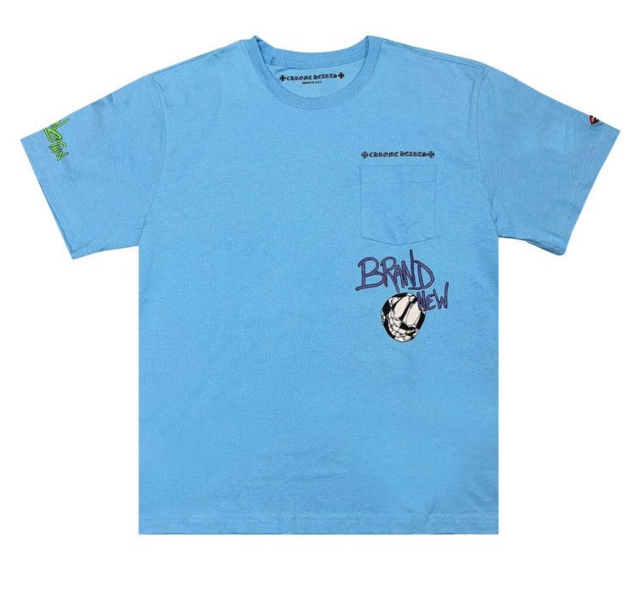 Chrome Hearts Matty Boy Brain New T-Shirt Blue