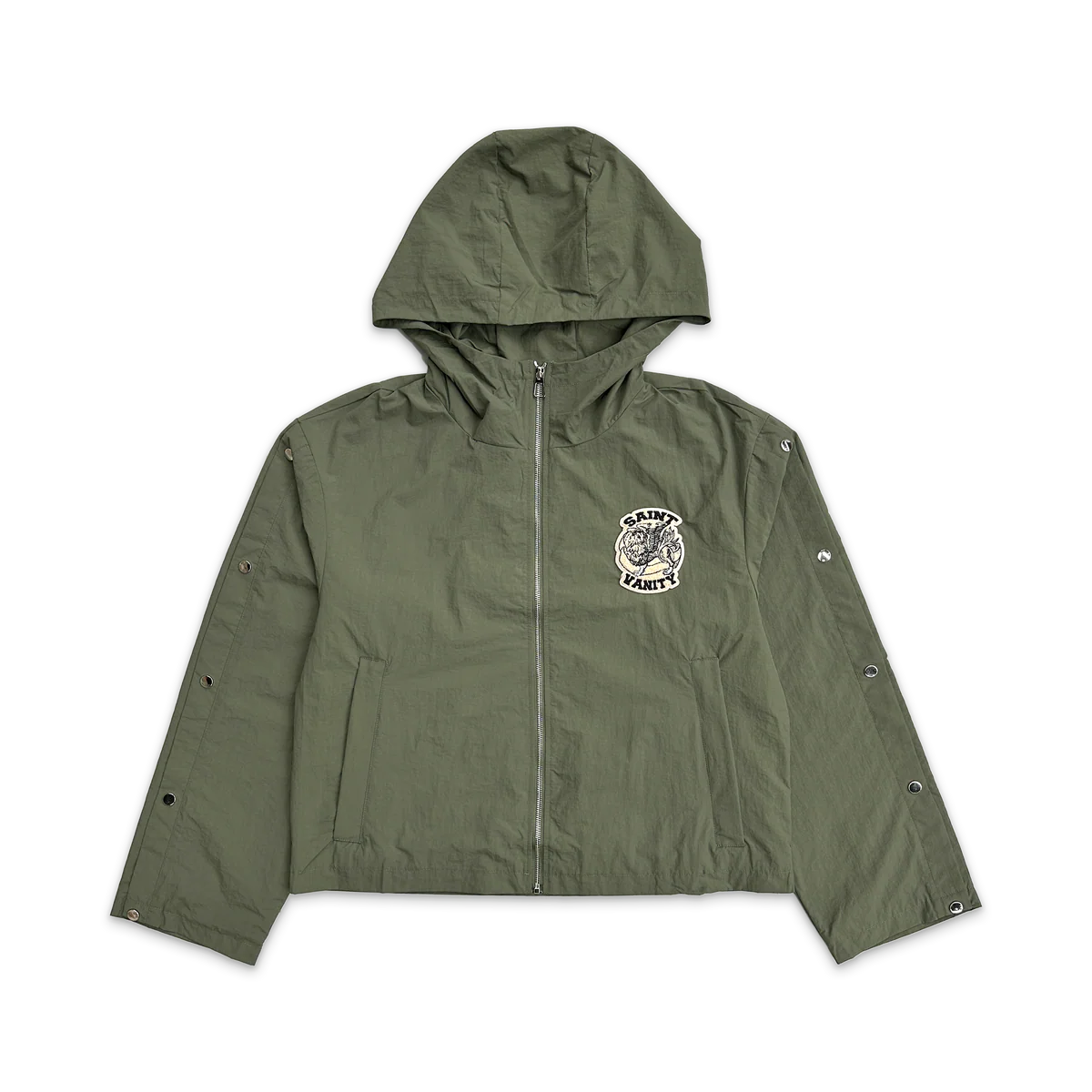 Saint Vanity Nylon Track Jacket Army Green