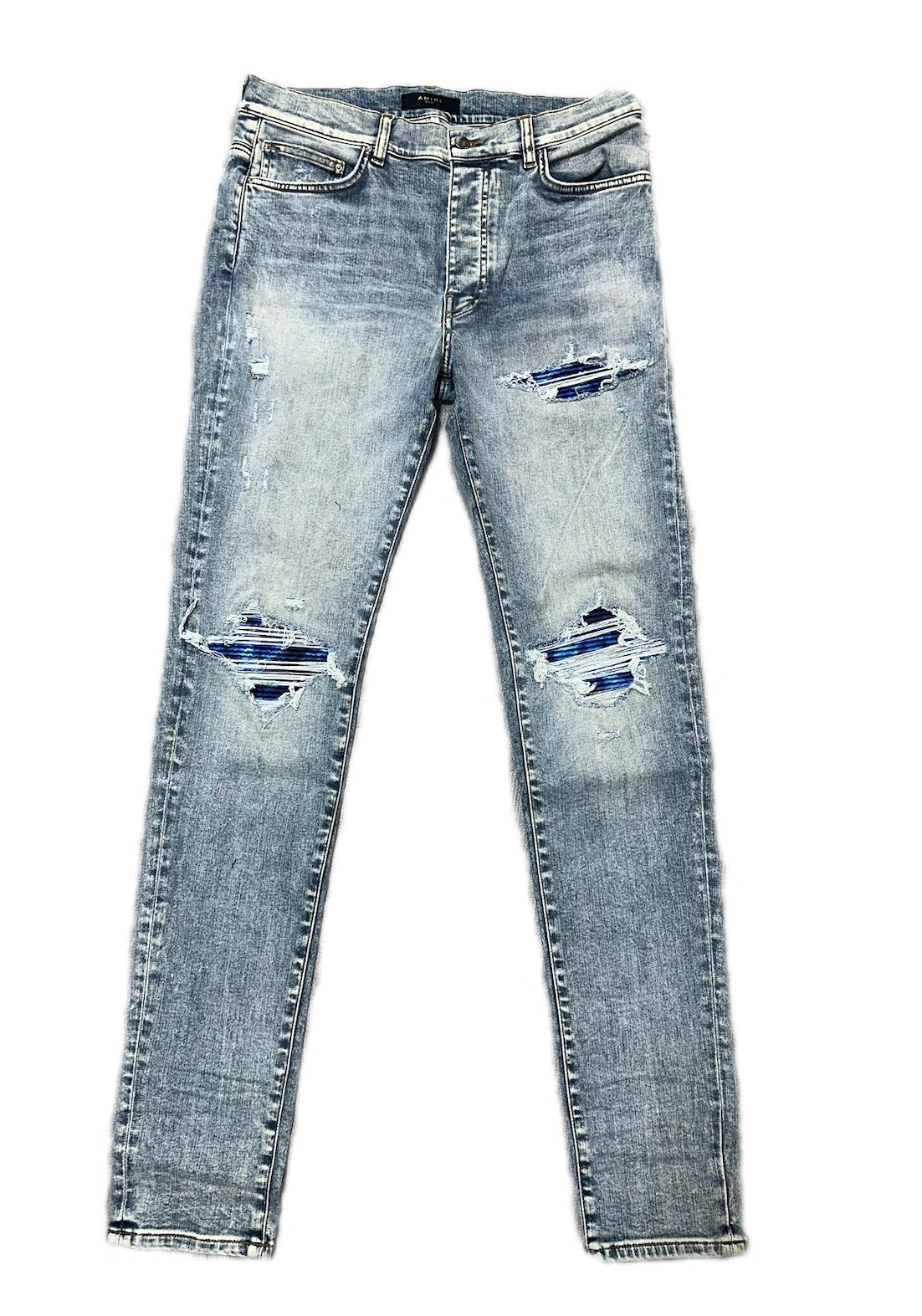 Amiri Jeans MX1 Blue/Purple Tie Dye Patch