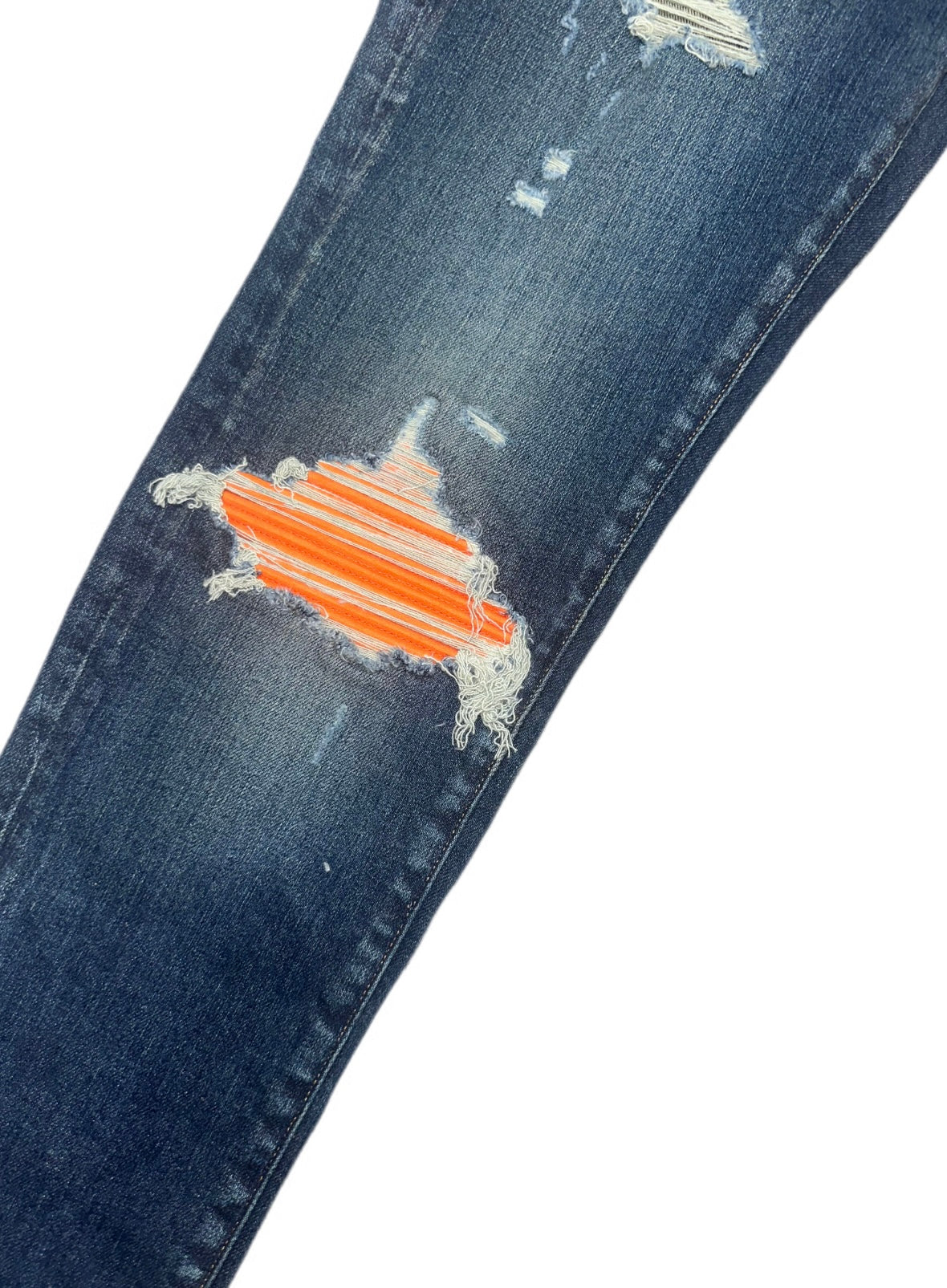 Amiri Jeans MX1 Dark Blue Orange Patch