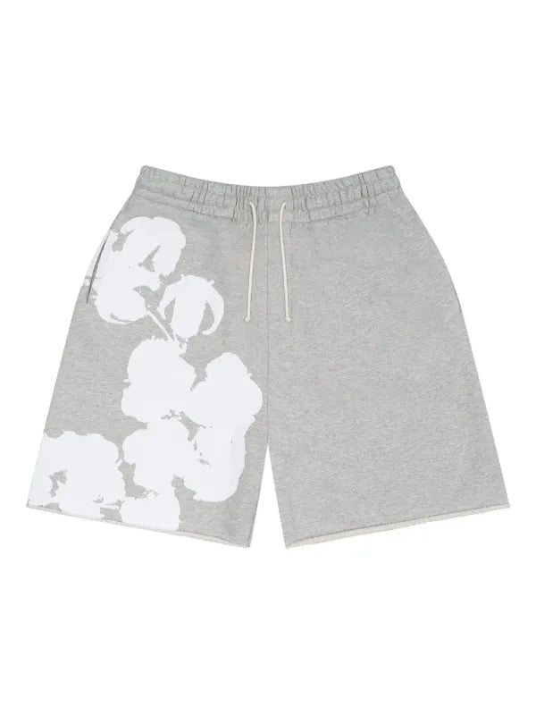 Denim Tears Big Cotton Wreath Shorts Grey