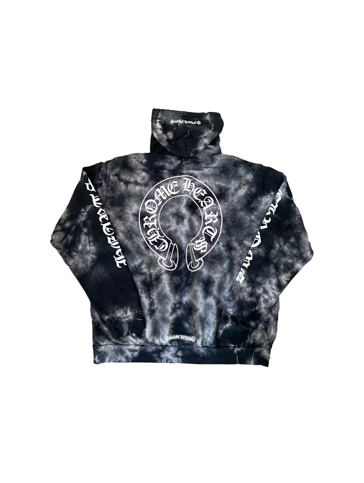 Chrome Hearts Horseshoe Hoodie Tie Dye Black