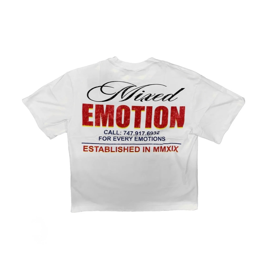 Mixed Emotion Lottery T-Shirt White