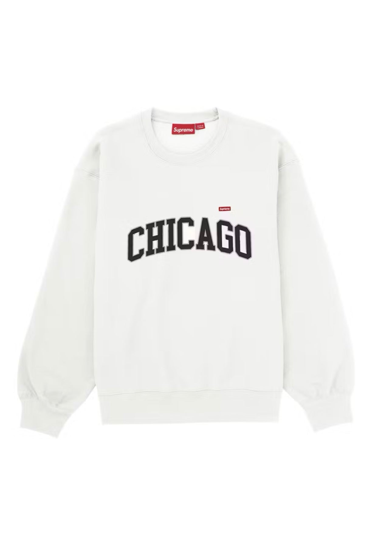 Supreme Chicago Shop Small Box Crewneck White