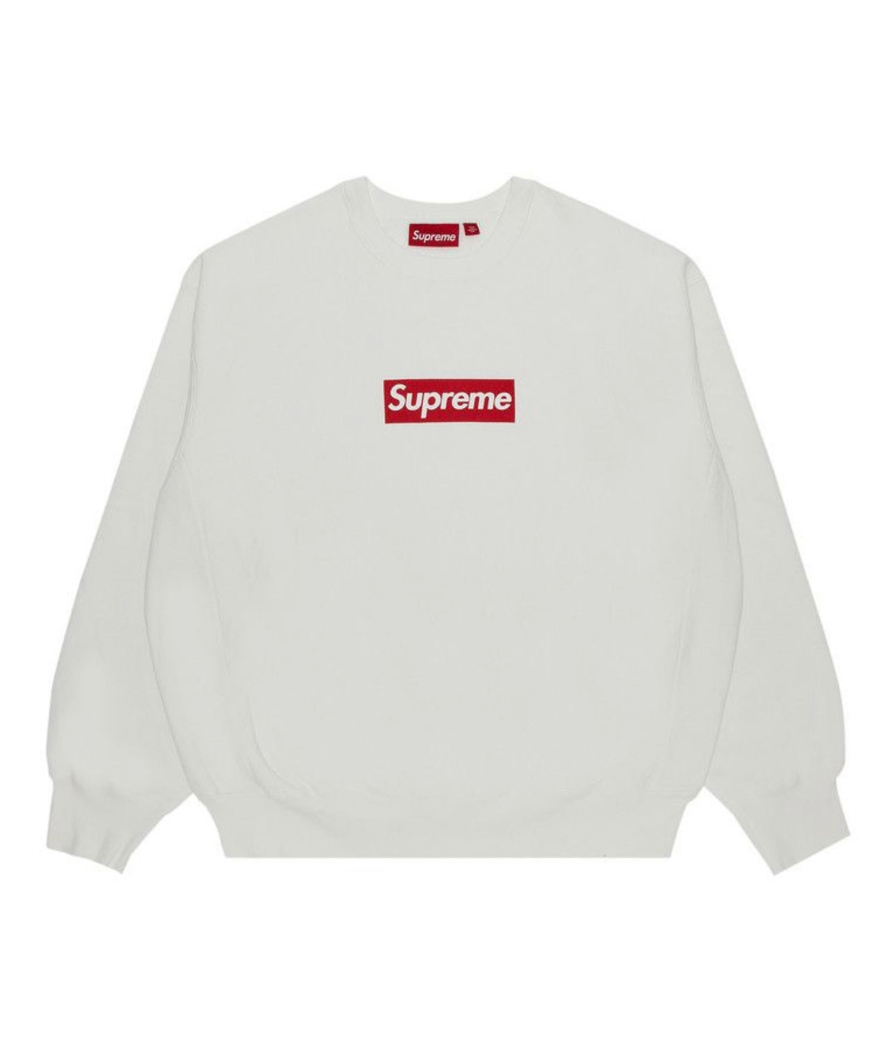 Supreme Washed Box Logo Crewneck White
