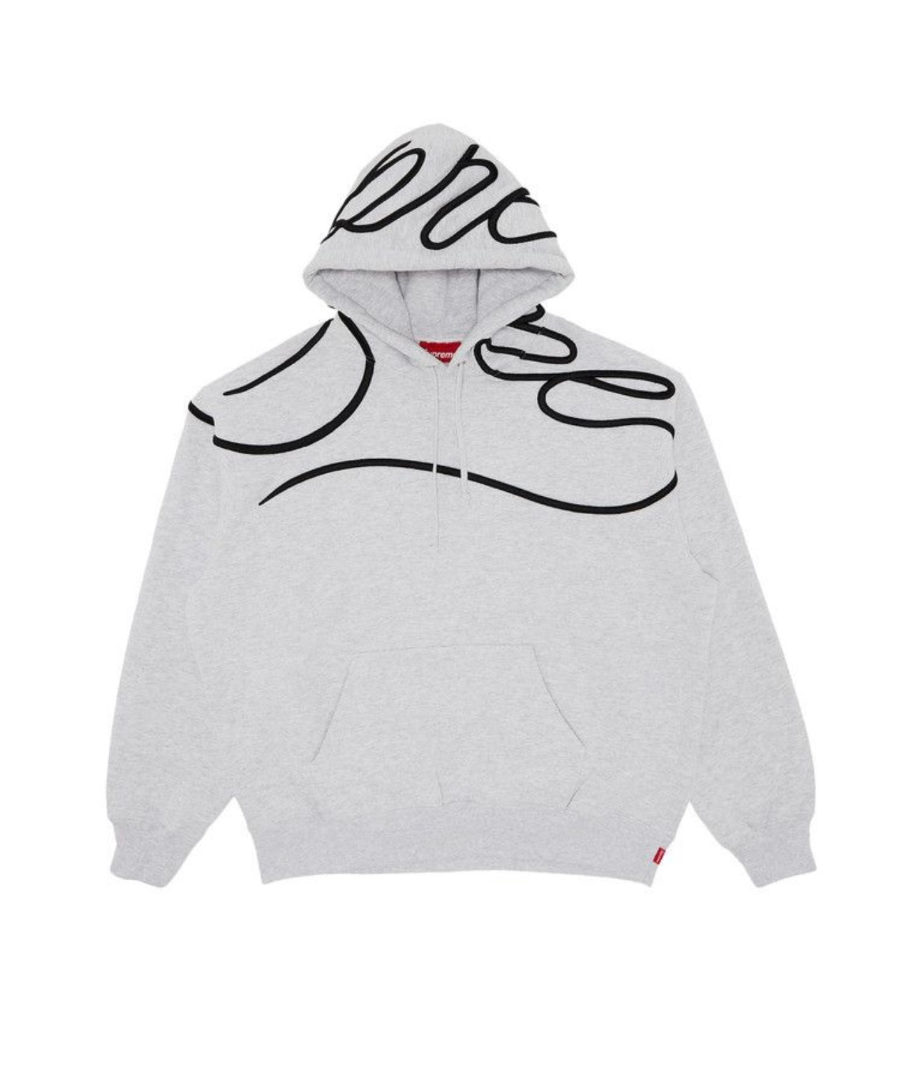 Supreme Shoulder Script Hoodie Grey