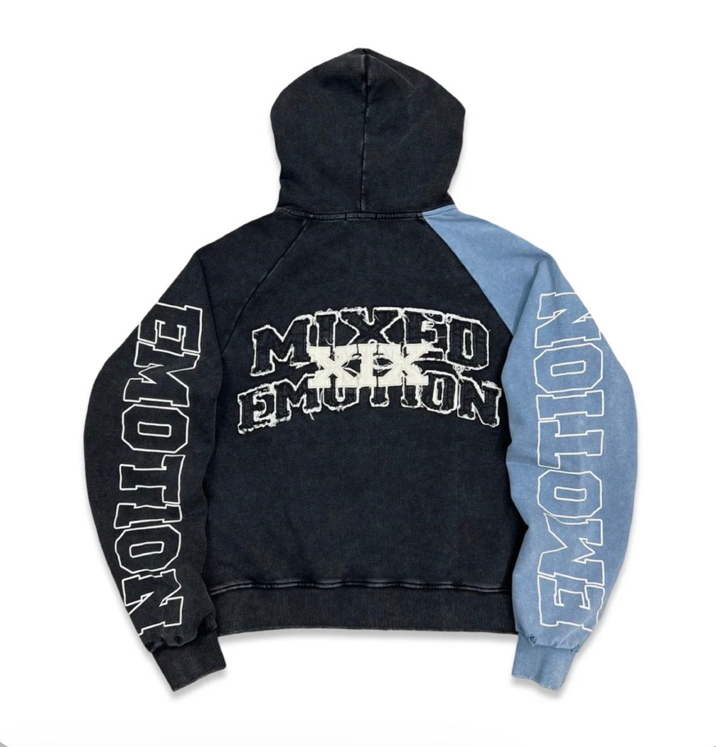 Mixed Emotions Split Decision Zip-Up Blue/Black