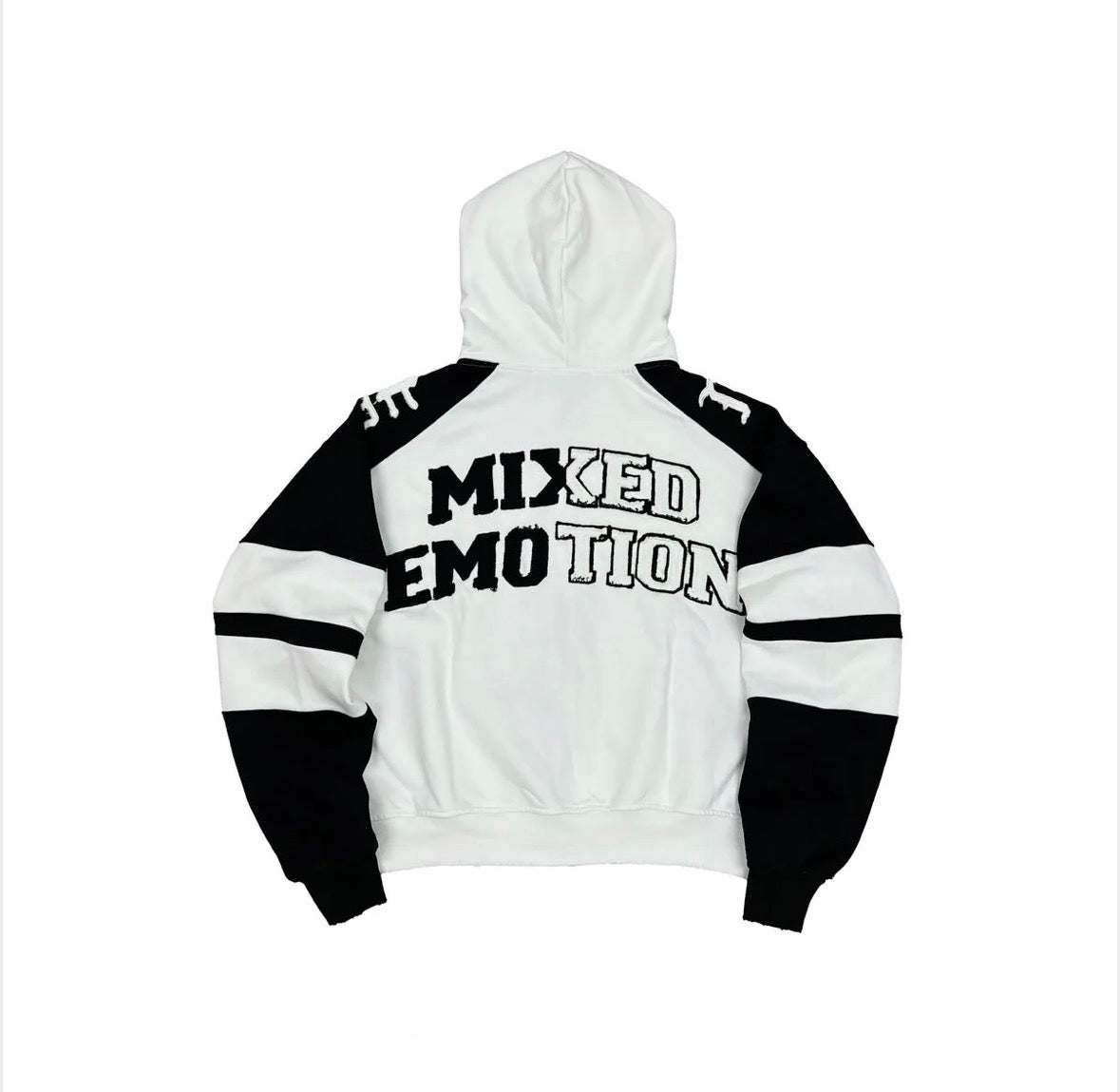 Mixed Emotions Zip-Up Varsity Black/White