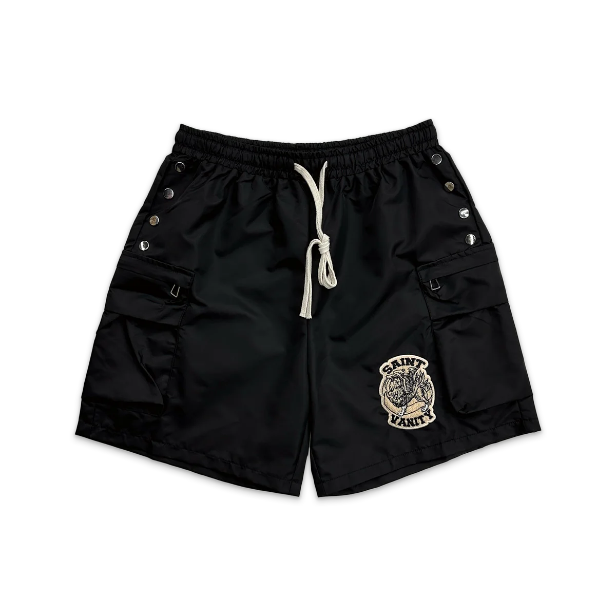 Saint Vanity Cargo Nylon Shorts Black