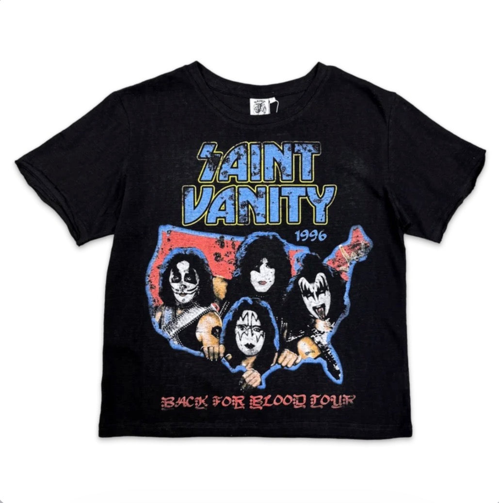 Saint Vanity Kiss T-Shirt Black