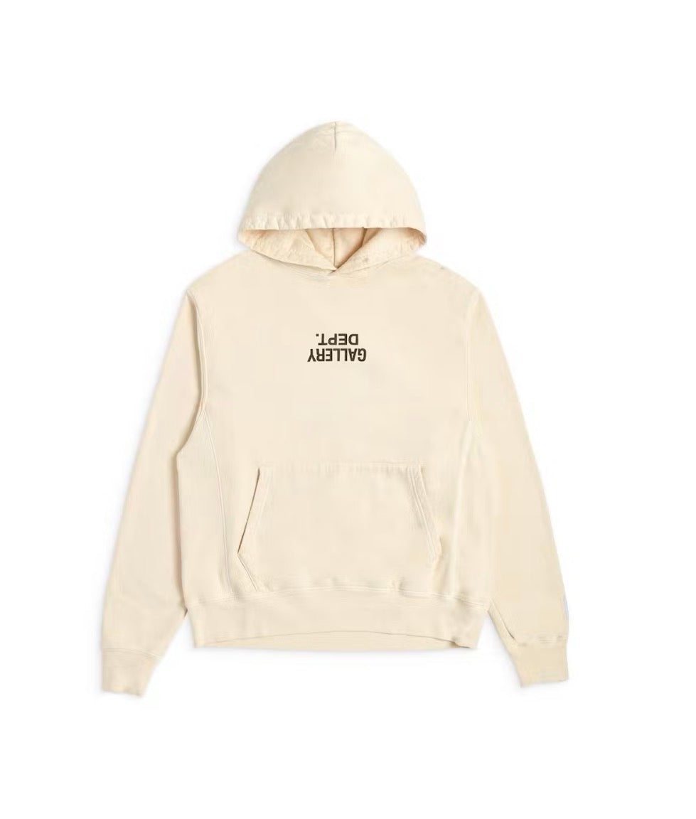 Gallery Dept Up Side Down Logo Hoodie White