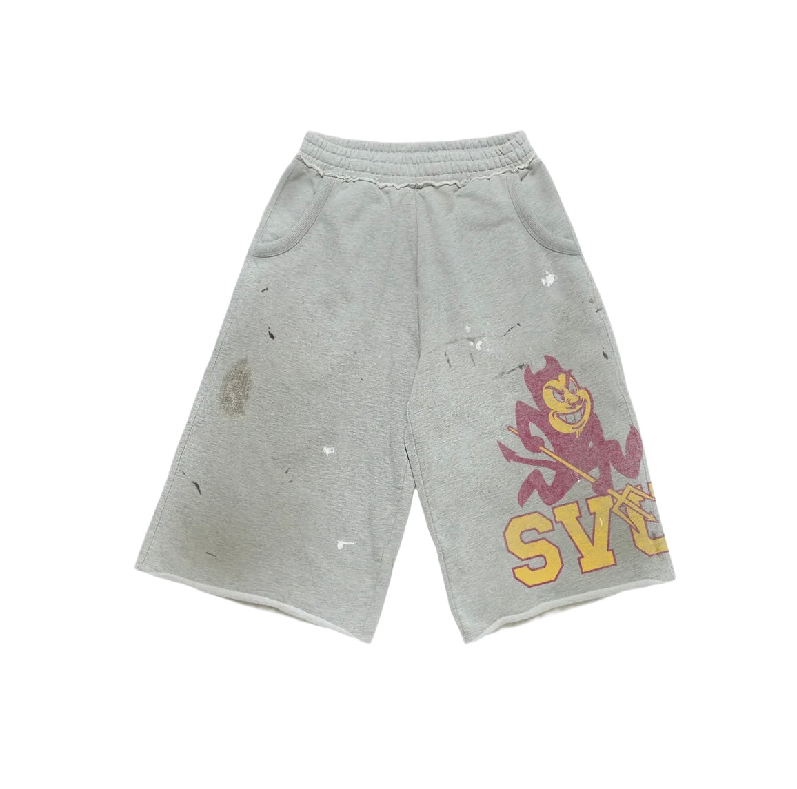 Saint Vanity Gun Devil Long Shorts Grey