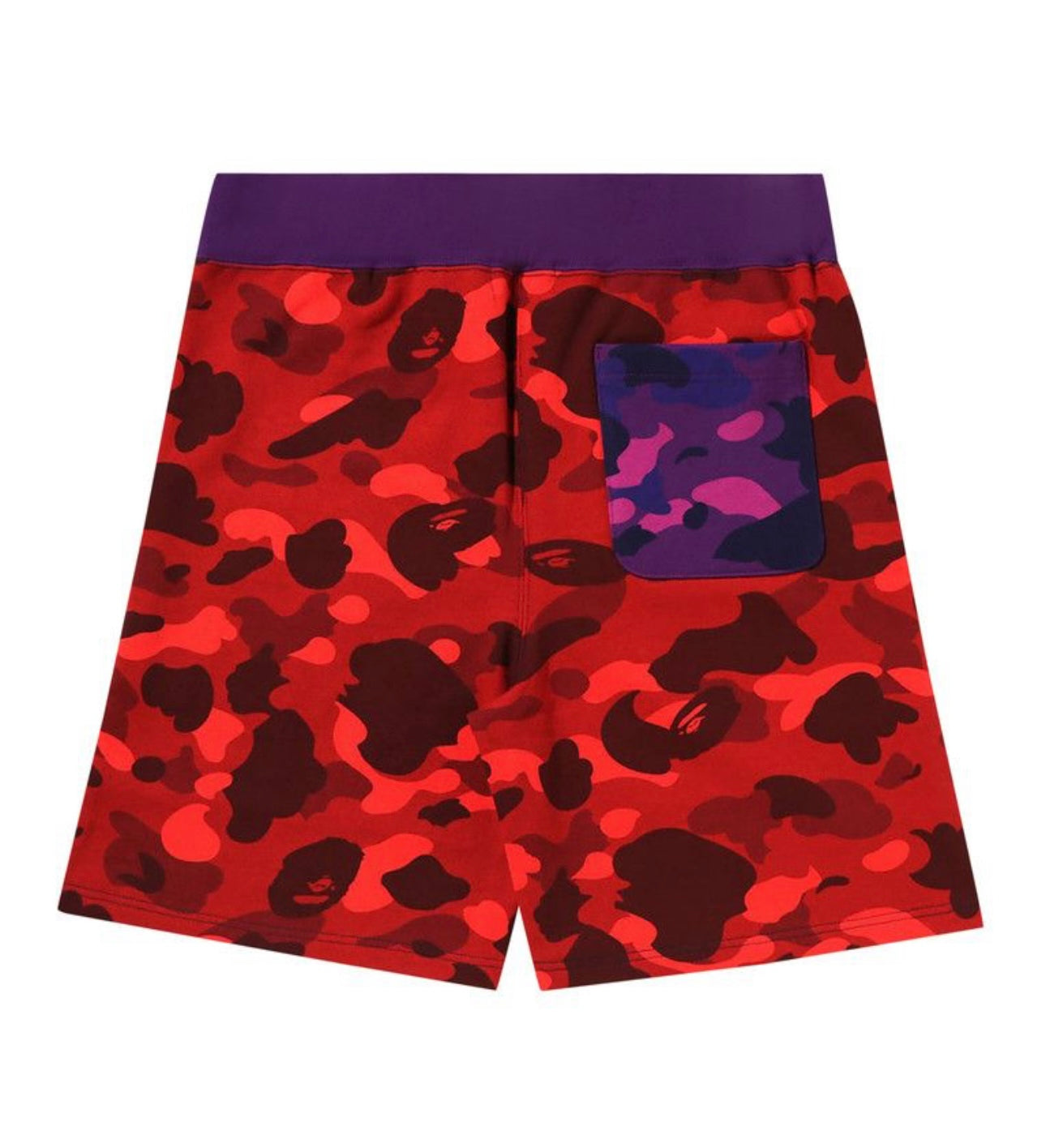 Bape Crazy Camo Shark Shorts Navy