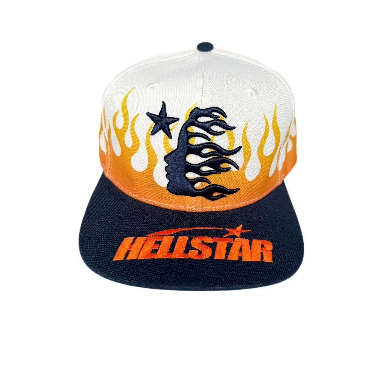 Hellstar Flame Vintage Snapback Cream/Black