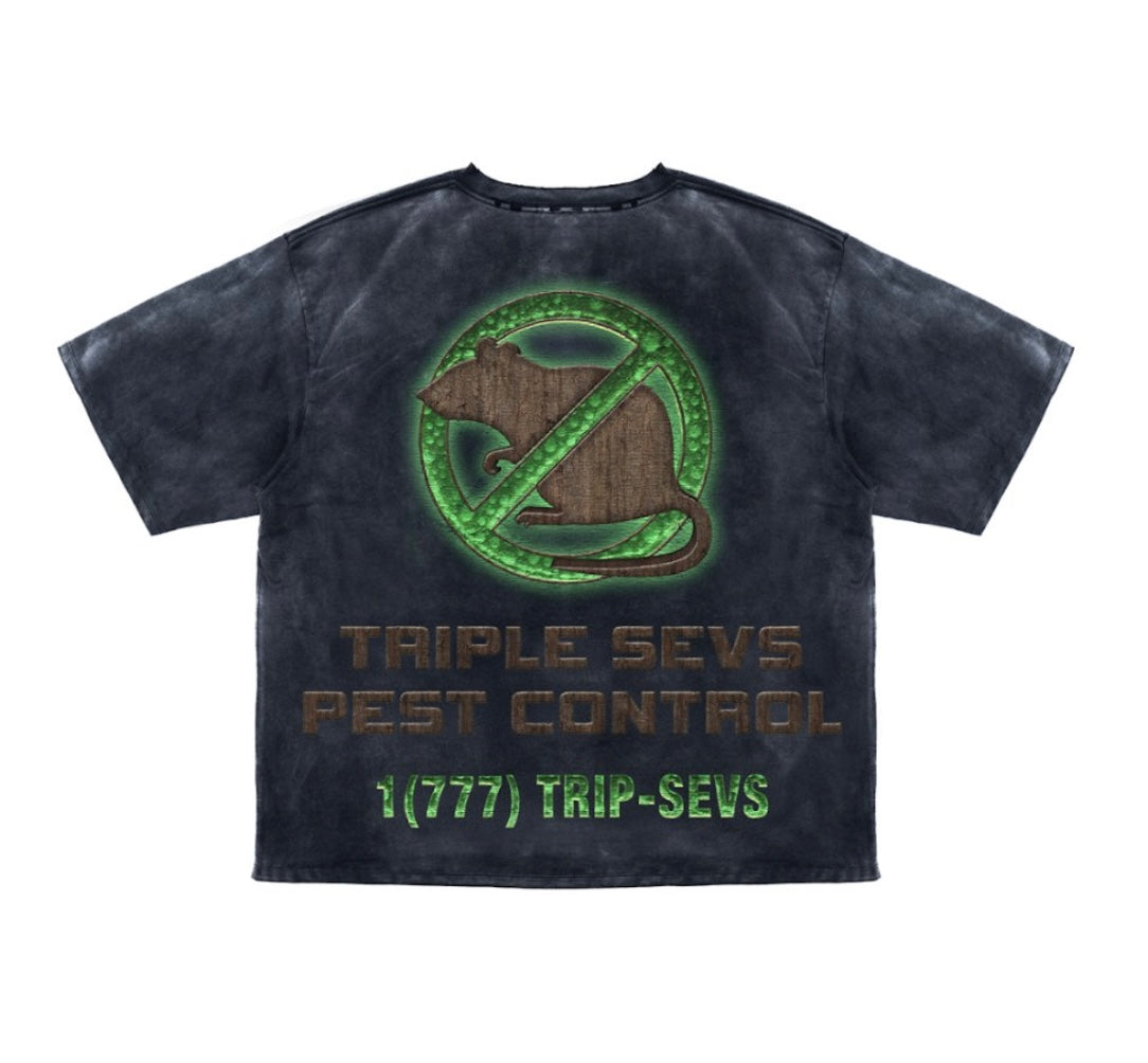 Triple Sevens Pest Control T-Shirt Black